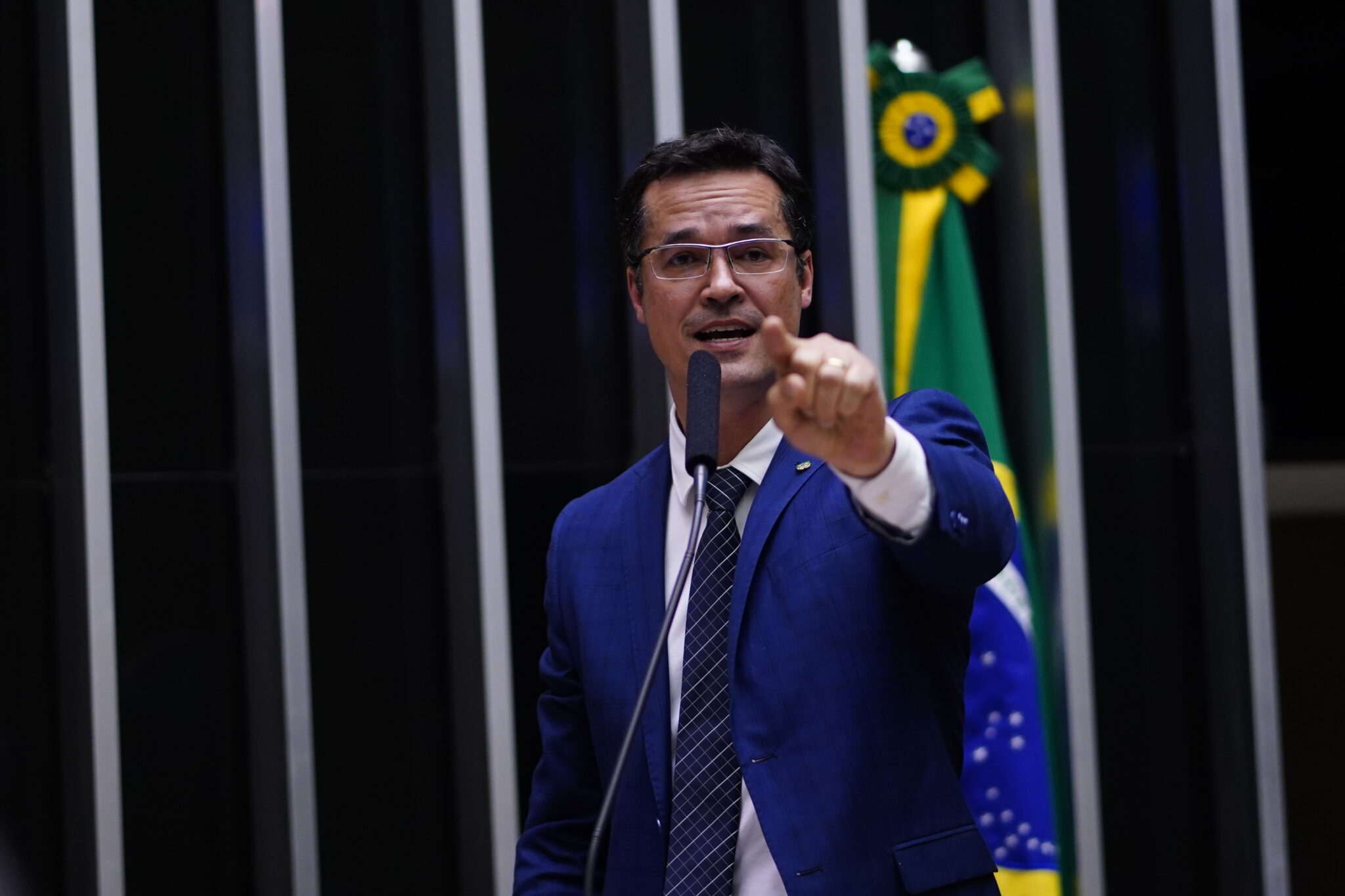 O então deputado federal Deltan Dallagnol discursa no plenário da Câmara dos Deputados