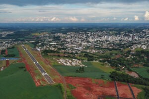 Imagem aérea do aeroporto de Pato Branco