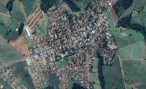 Imagem de satélite da cidade de São Tomé, no Paraná