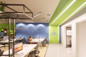 Imagem ilustrativa mostra como deve ficar a sede do Hub GovTech no Canal da Música, em Curitiba